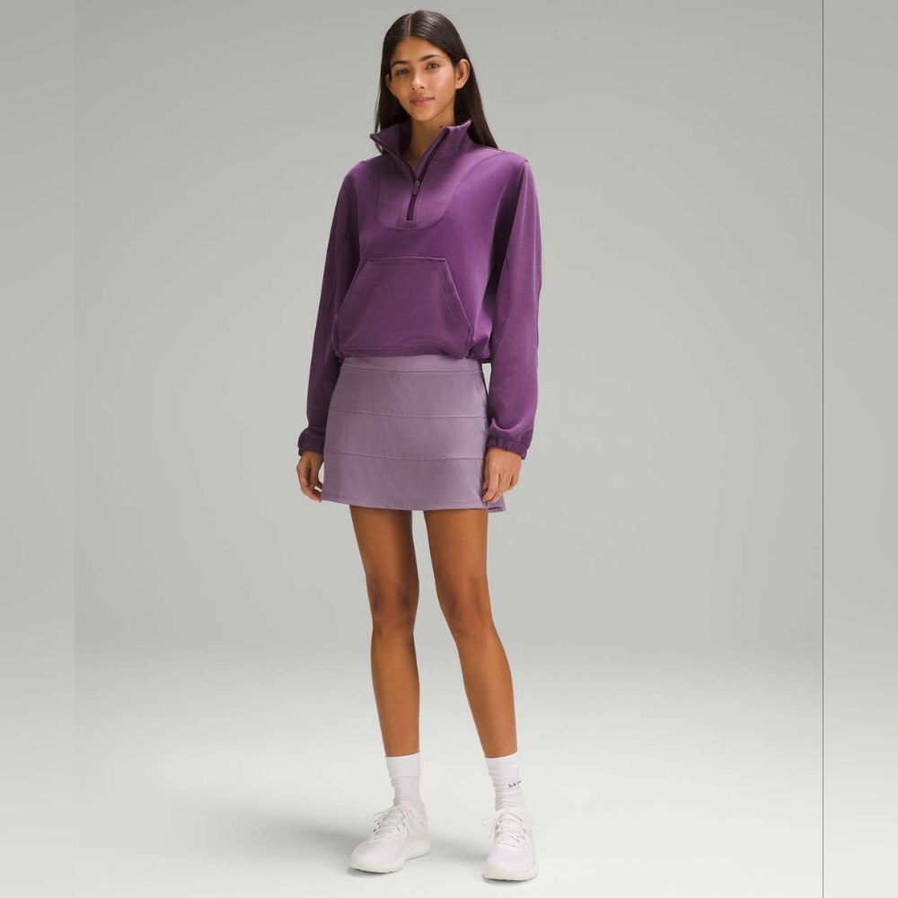 Lululemon Brushed Softstreme Ribbed Half Zip Dramatic Magenta
